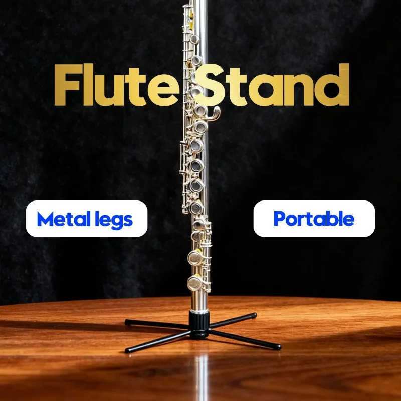 Flute Stand - Compact and Durable Four Legged Design, Lightweight and Stable, Perfect for Use At Home and On The Go Convenient