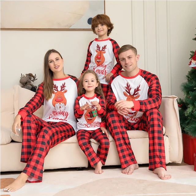 Pyjama de noël pour familles, tenues assorties, Psg, père, mère