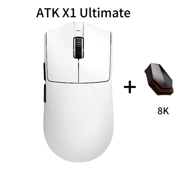 Atk X1 Ultimate Dual-Mode Wireless Mouse 8k Paw3950ultra No Hole