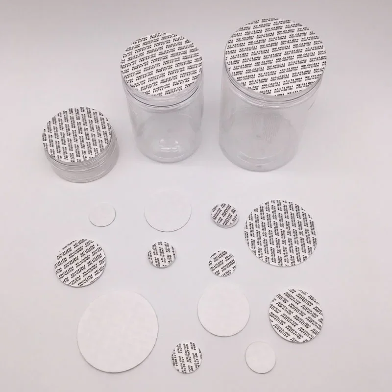 Self-adhesive Foam Press Seal Cap Liners Foam Safety Tamper Food Gasket Seals Pad 20mm-101mm 1000Pcs/lot foam seal caps