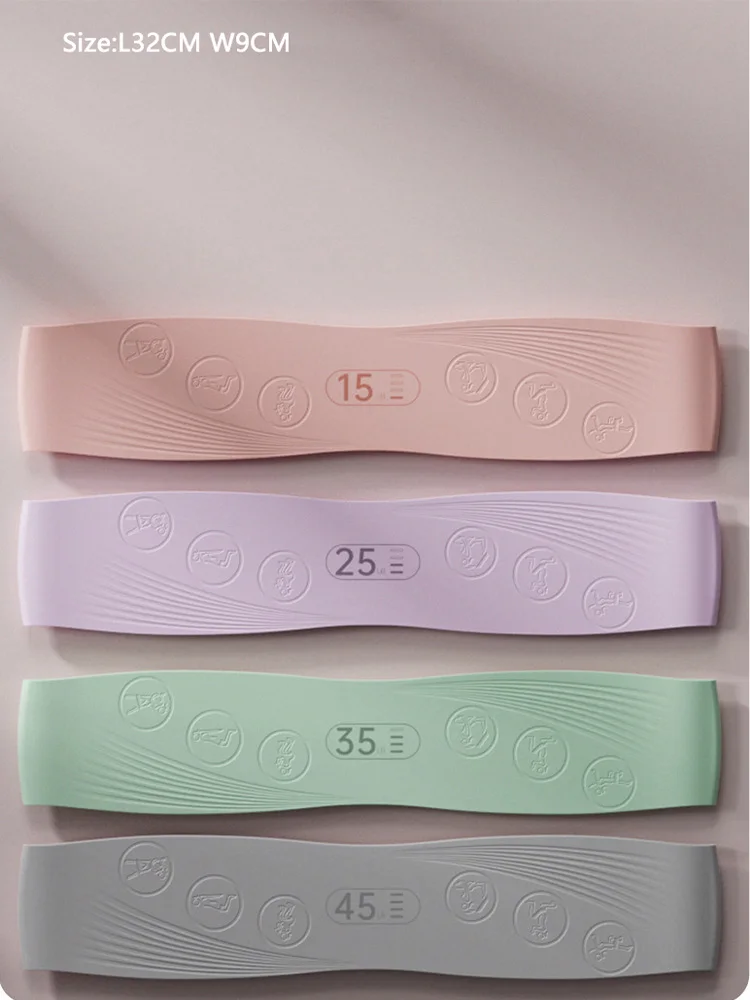 Yoga Resistance Band Silicone Elastic Band Resistance Circle Fitness Squat Strength Training Peach Buttocks Hip Curling