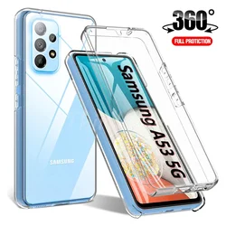 360 - Degree Full Body Shockproof Protective Phone Case - Samsung A16 A17 (Clear)