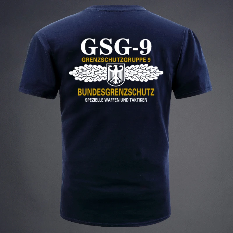 New Tough Guy Club GSG 9 German Action Team T Shirt Military Style Short Sleeve Tactical Streetwear Vintage Fashion Top