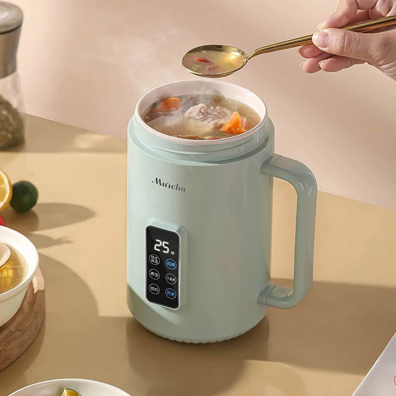110V/220V Electric Kettle Stew Pot Slow Cooker Portable Cooking Pot Rice Cooker Stew Porridge Soup Travel Heating Cup 1000ml 3