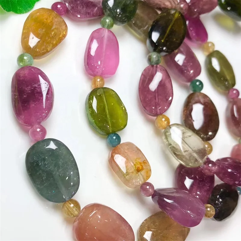 

Natural Freeform Tourmaline Bracelet Fashion Gemstone Crystal Jewelry Bangle For Women Healing Bohemia Holiday Gift 1pcs
