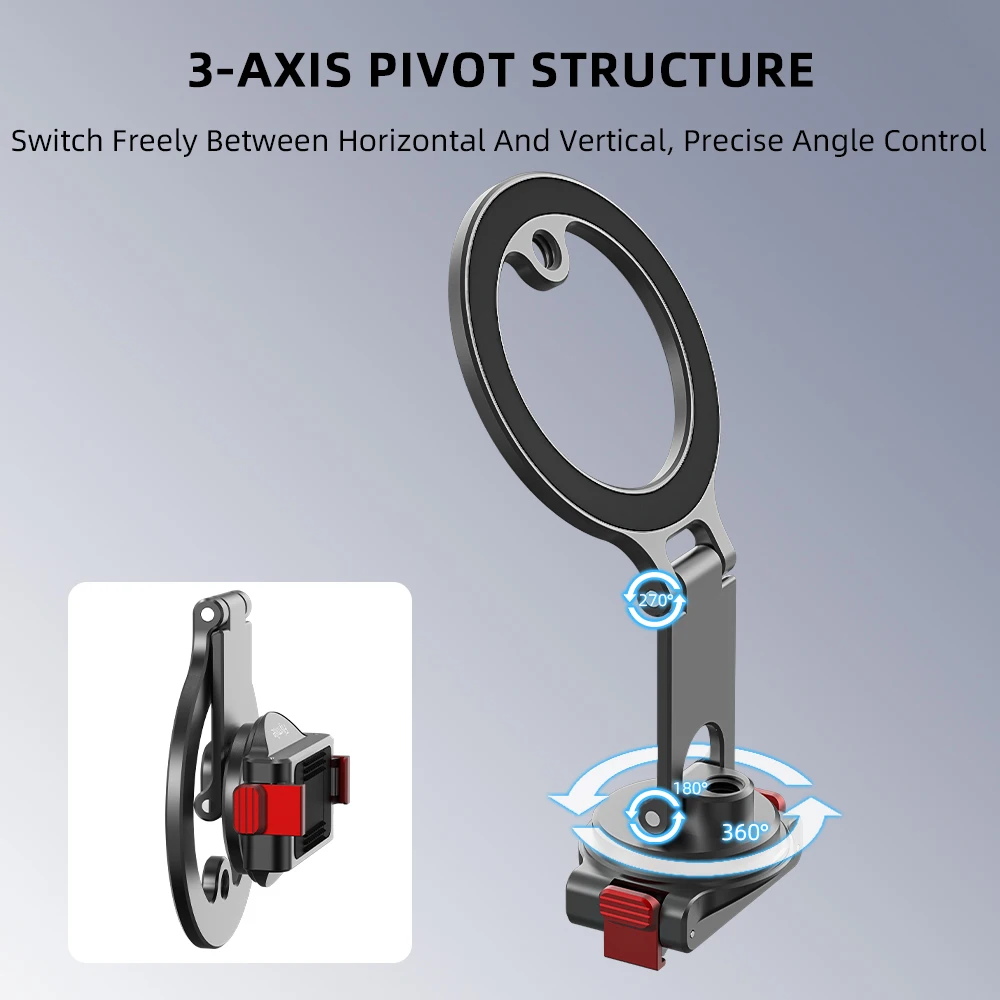 Flymile Magnethalterung, für DJI Osmo Action 6/Nano-Zubehör, Magsafe-Halterung für iPhone 17 16 15 14 13, mit 1/4 Schraubenloch – Detail 18
