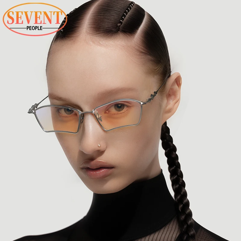 

Metal Frame Rectangle Sunglasses Women 2024 Luxury Brand Designer Retro Irregular Sun Glasses For Frame Fashion Shades Eyewear