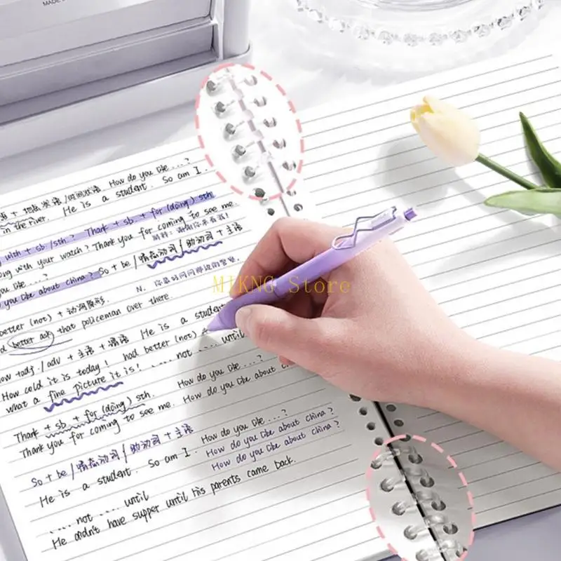 4개 26홀 바인더 노트 저널, 리필형 바인더 플래너 8.27''x11.4'', 240매 줄지어 종이 베스트 세일