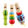 1pc Random Style Wooden Animal Small Whistle Children Early Learning Educational Toys Musical Instrument Kids Montessori Games 2