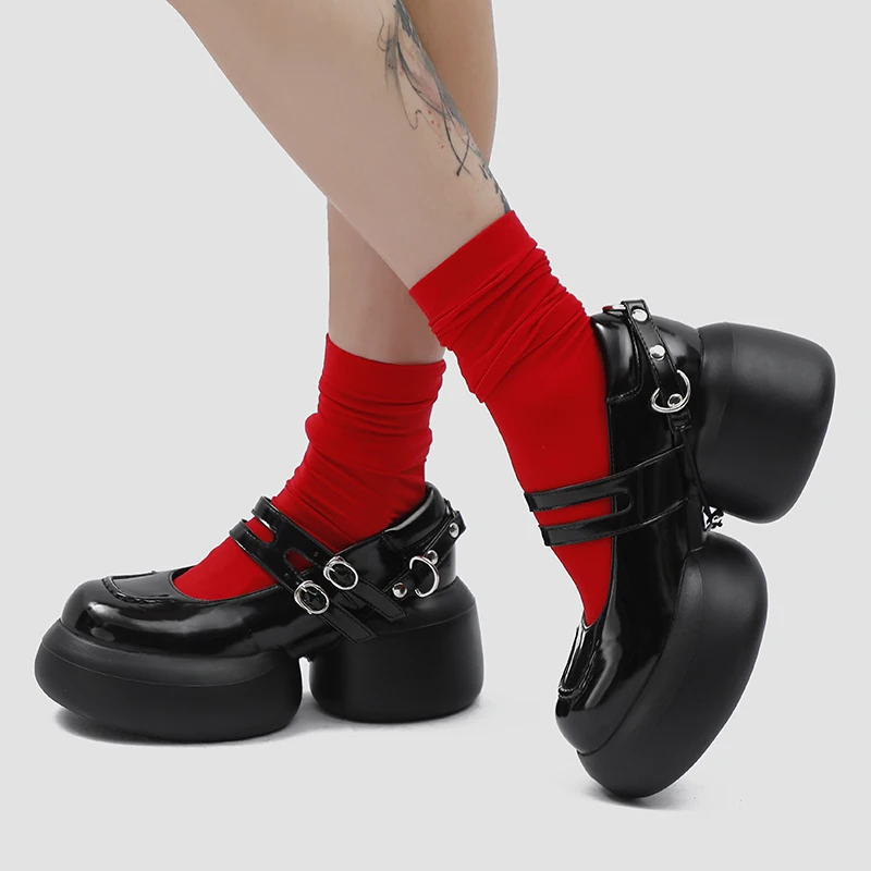 Japanese Style Women Mary Jane Shoes Spring Preppy Round Toe Flats Buckle Strap