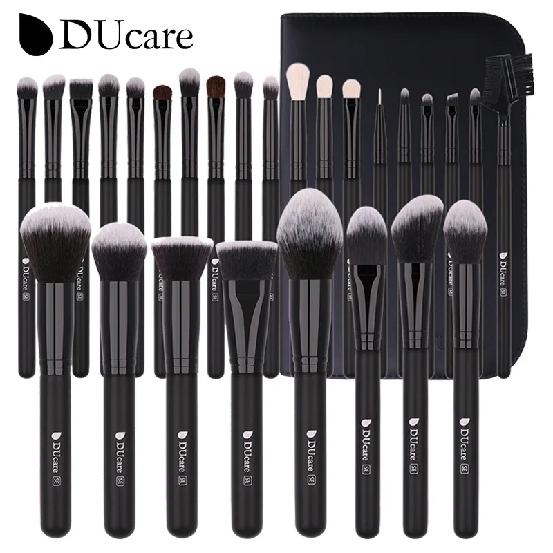 DUcare Black makeup brush Professional Makeup Eyeshadow Foundation Powder Soft Synthetic Hair Makeup Brushes brochas maquillaje 1 DUcare Black makeup brush Professional Makeup Eyeshadow Foundation Powder Soft Synthetic Hair Makeup Brushes brochas maquillaje 1