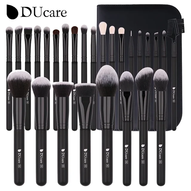 DUcare Black makeup brush Professional Makeup Eyeshadow Foundation Powder Soft Synthetic Hair Makeup Brushes brochas maquillaje 1