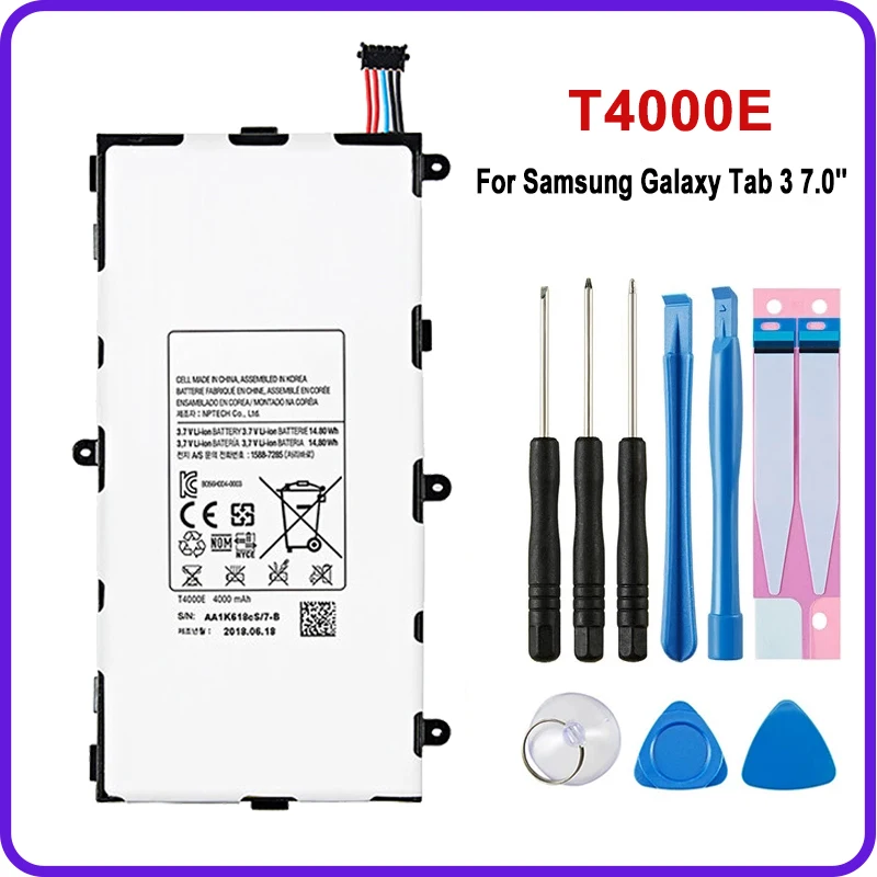 

Replacement Tablet Battery T4000E For Samsung Galaxy Tab 3 7.0'' T211 T210 T215 T217A SM-T210R T2105 P3210 P3200 4000mAh