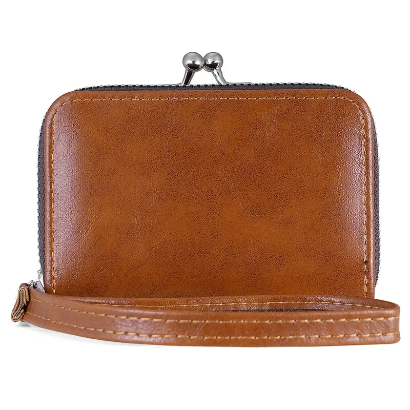 Coin Purse Coin Wallet Women Wallet Card Wallet Change Bag New Women Pu Leather Wallets Female Short Hasp Coin Purses Ladies Portable Money Bag Large Capacity Card Holders Clutch