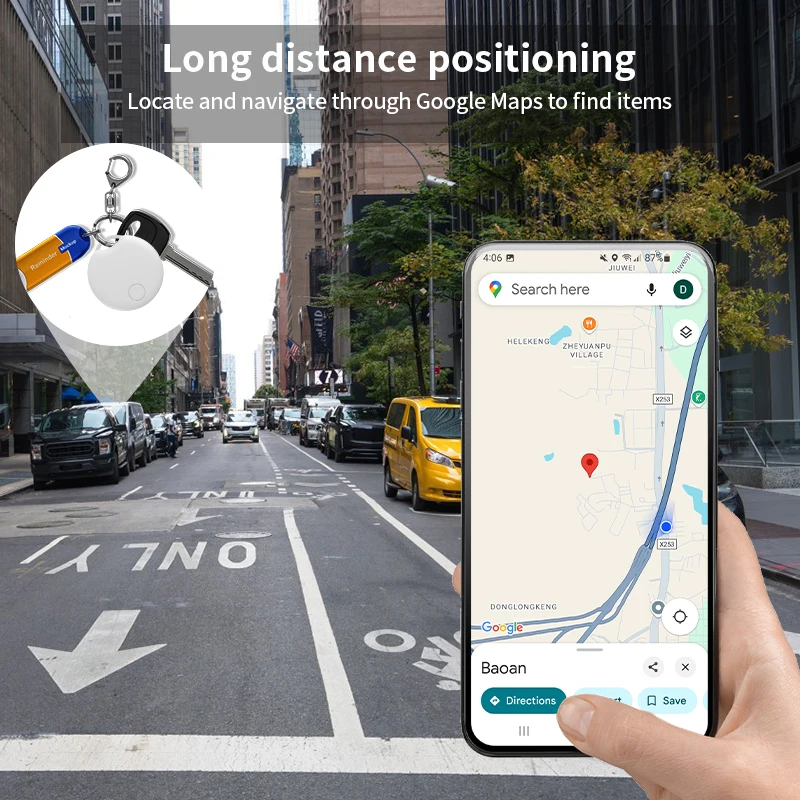 Bluetooth GPS Tracker Work With Android Google Find Hub Key Finder Pet Locator Smart Tag For Xiaomi Samsung Vivo Phones_voghion.com