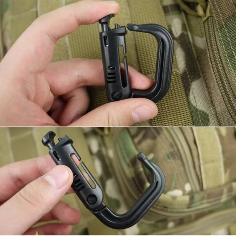 1 Stück D-Ring Grimlock Karabiner – Mehrzweck-Verriegelungsclip | Rucksack Schnalle Camp Hängehaken Schlüsselanhänger – Detail 6