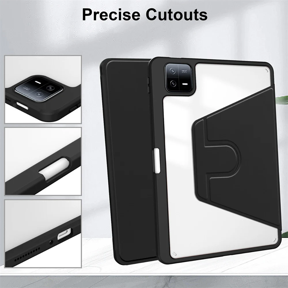 360-Degree Rotating iPad Case with Pencil Holder