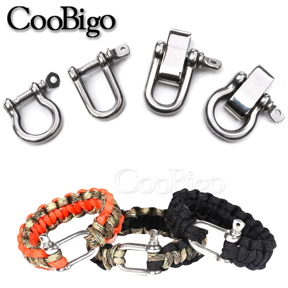 Metal U-bow Shackles 10-Pack Paracord Bracelet Shackle Buckles - Adjustable  Metal U Bow Clasps For Survival Gear Adjustable Bracelet Clasps, image size:960x960