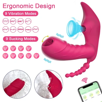 Vacuum Sex Toys Bluetooths Dildo Vibrator Female for Women Wireless APP Remote Control Vibrating Panties Toy for Couple Adult 18 2