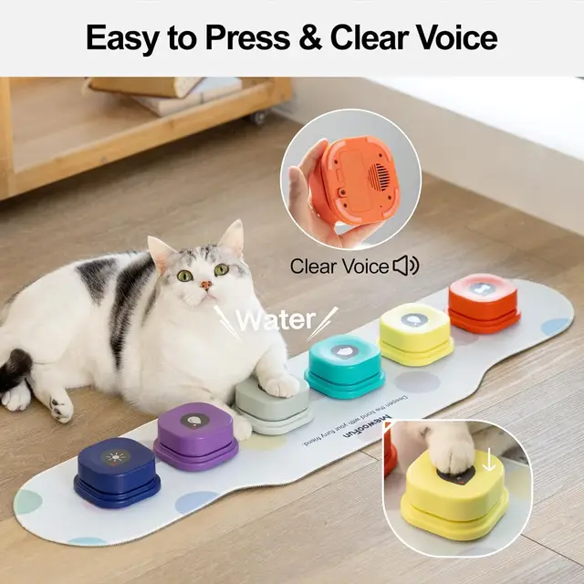 Mewoofun Voice Recording Button Pet Toys 4