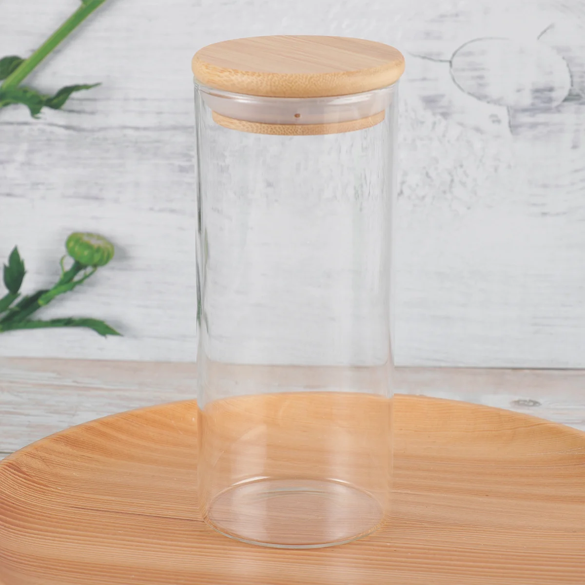 Clear Glass Transparent Glass Food Storage Jar With Lid Tea Coffee Beans Container Snack Nuts Sealed Box Kitchen Organizer storage box storage jar