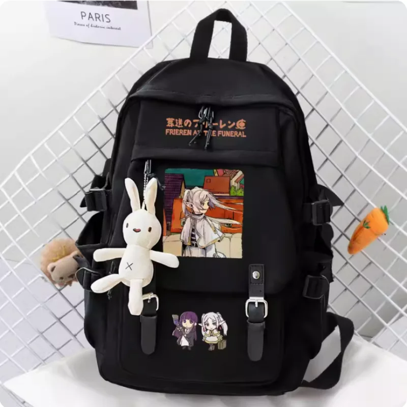 Anime Frieren at the Funeral  Big Capacity Girls Backpack Travel Bag Boy Teenager Schoolbag