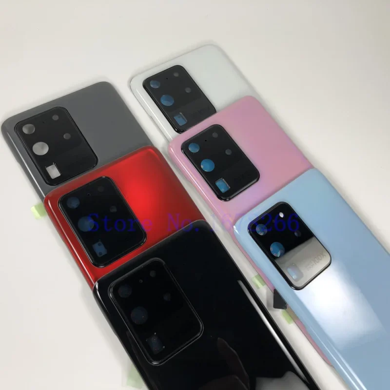 Phone Back Cover Glass Phone Back Cover Back Glass For Samsung Galaxy S20 G980 S20+ Plus G985 S20 Ultra G988 S20U Back Panel Battery Glass Cover Rear Door Housing Case