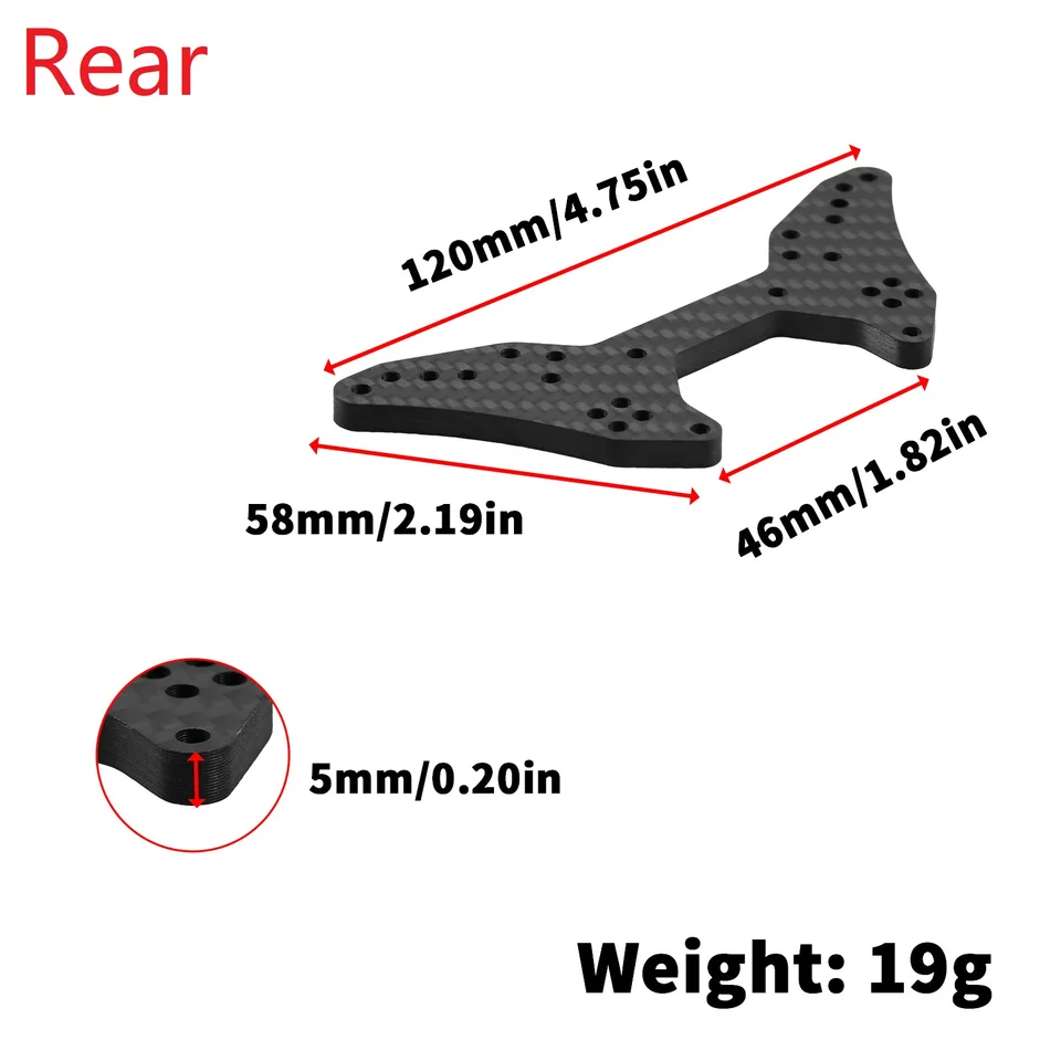 Carbon Fiber Front Shock Tower Upgrade For Arrma 1/7 Infraction 6S BLX & Limitless RC Cars (Replaces ARA320513) - View #12