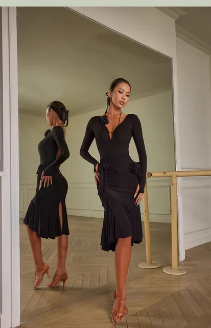 Body Danza Con Paillettes Senza Maniche - Per Balletto, Pattinaggio E Ballo Latino - Foto 13