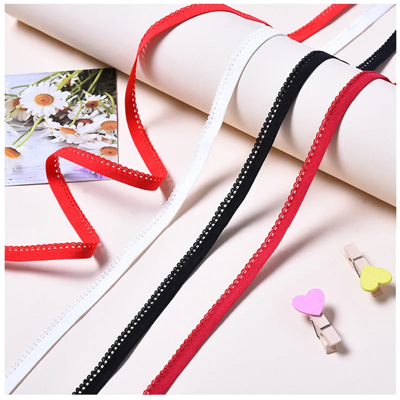 Kroon Picot Loop Kant Trim Elastiek 1/2 13.0mm Decoratieve Frilly Spandex Banden Lingerie Jurk Naai Ambacht 2 5 10 Yard-Bloemblaadje Perzik-13.0mm-5 Yards