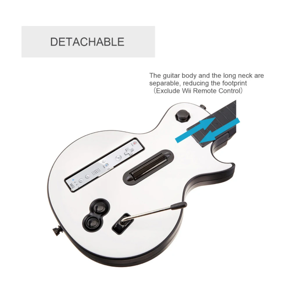 For Wii Guitar Hero Rock Band 2 3 Games Wireless Controller with Adjustable Strap Electric Guitar