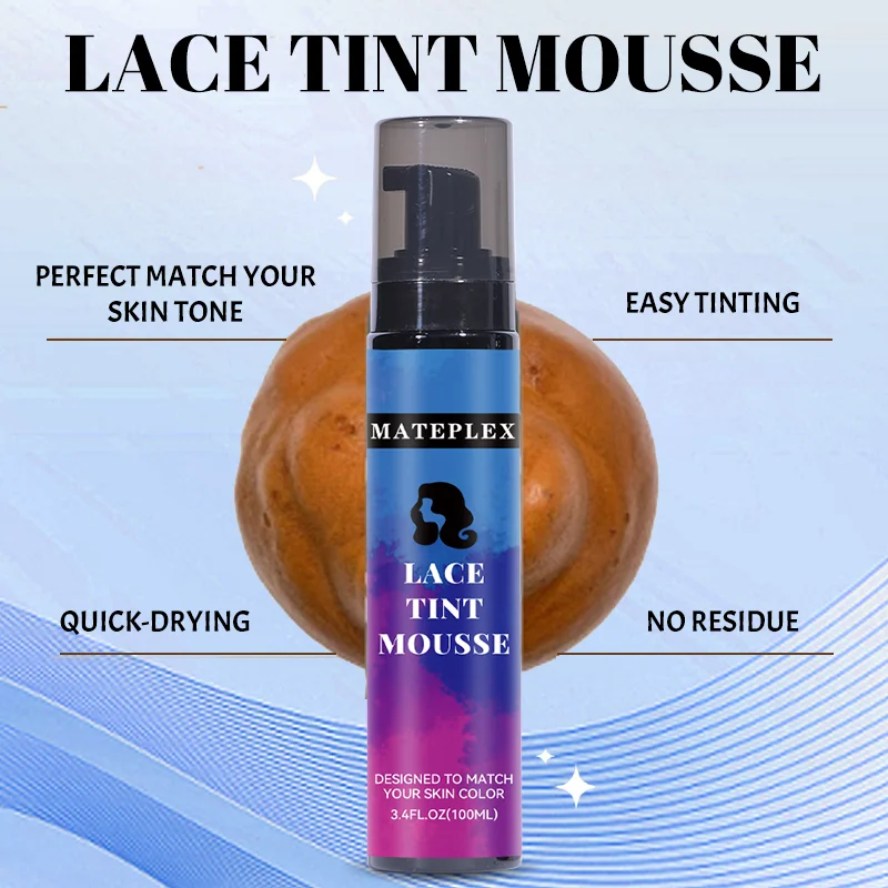 Mateplex Wig Lace Tint Mousse Medium Brown +38ml Waterproof Lace
