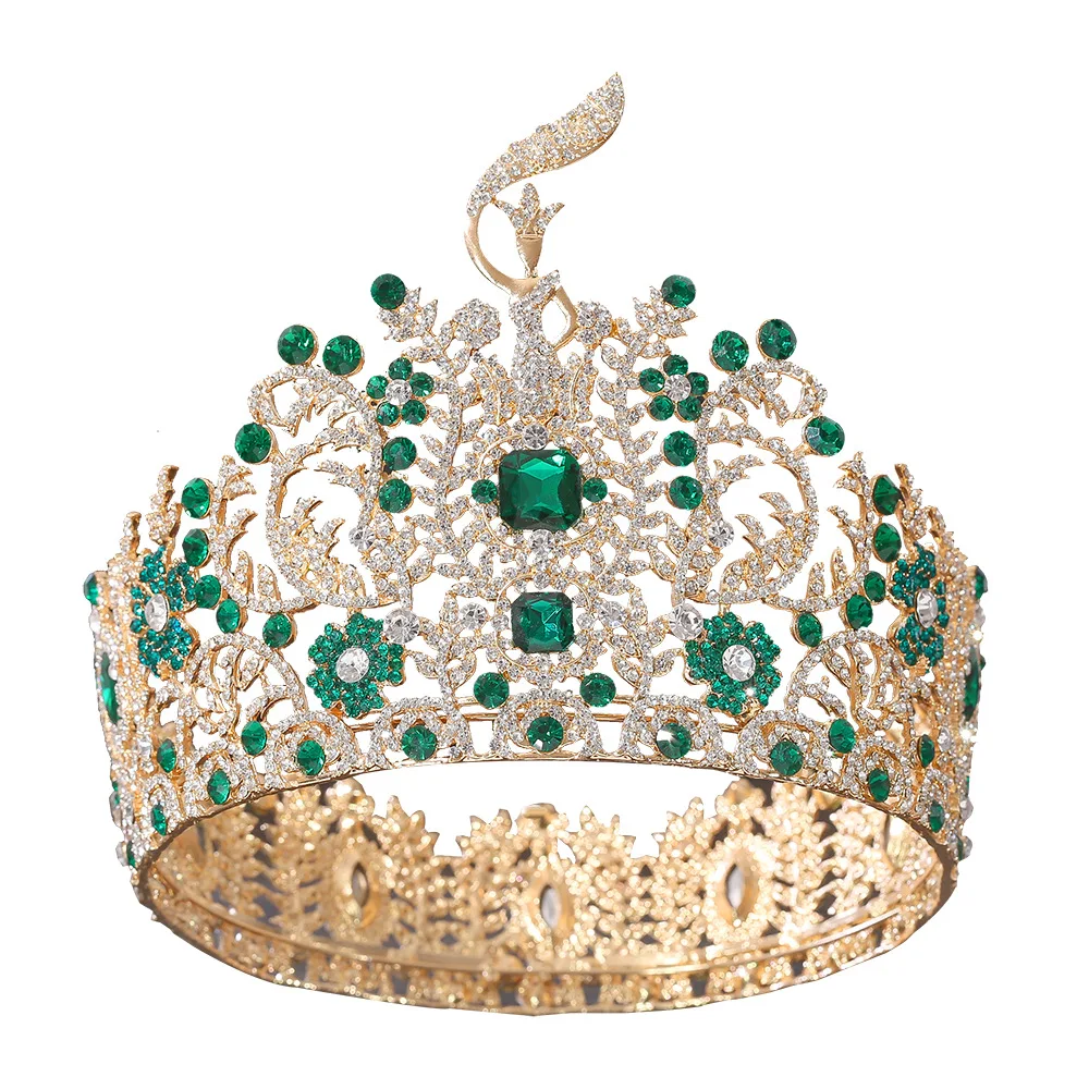 World Beauty Pageant Champion Crown Oversized Baroque Crown European and American Headcrown Host Exaggerated Model Headwear