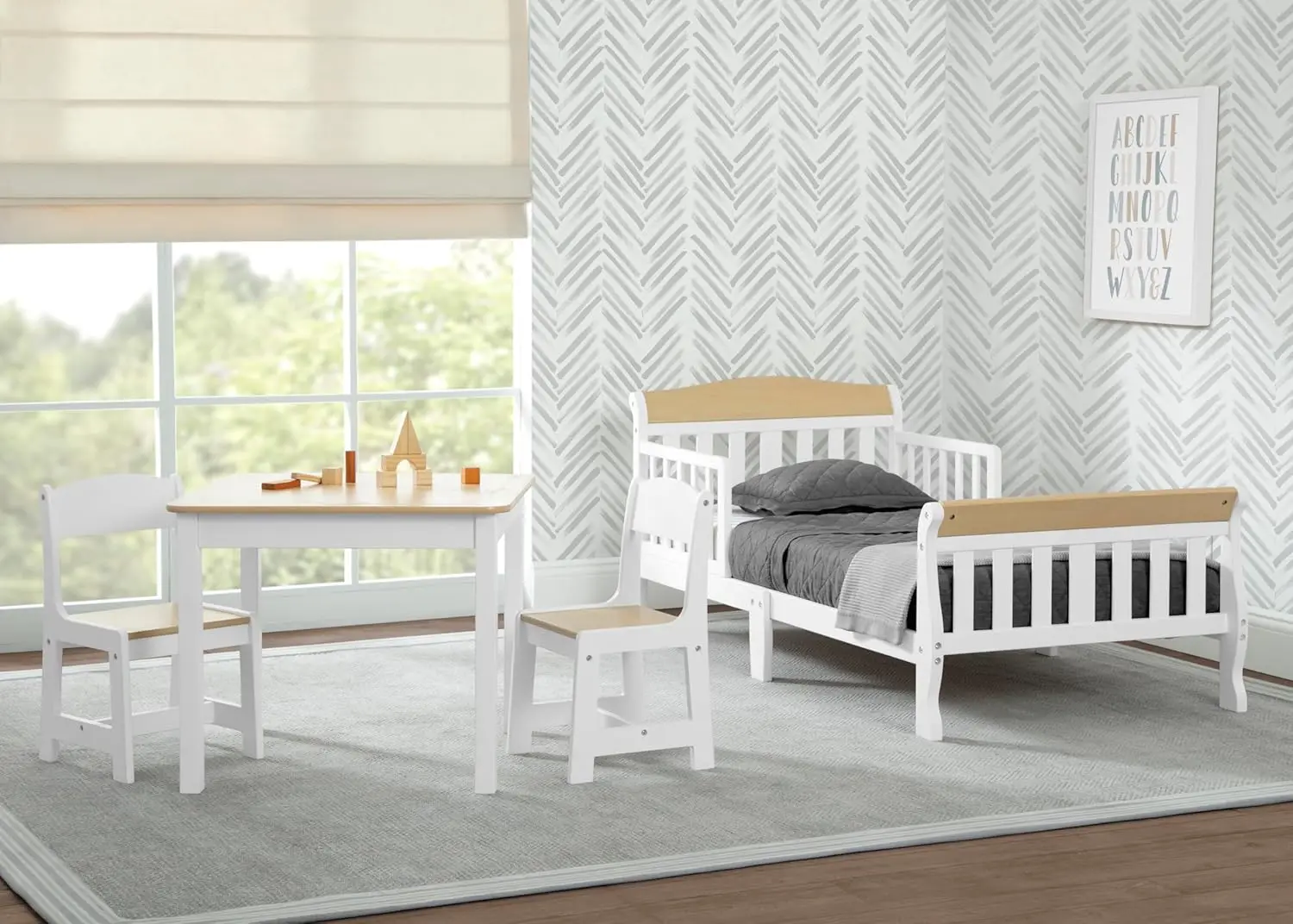 Canton Toddler Bed – Bianca White/Natural 2