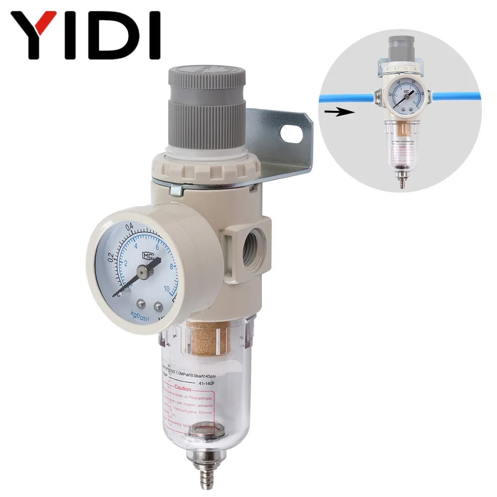 AFR2000 Compressed Air Filter Compressor Pressure Regulating Reducing Valve Valves Airtac type Pneumatic Parts Tool Tools G1/4