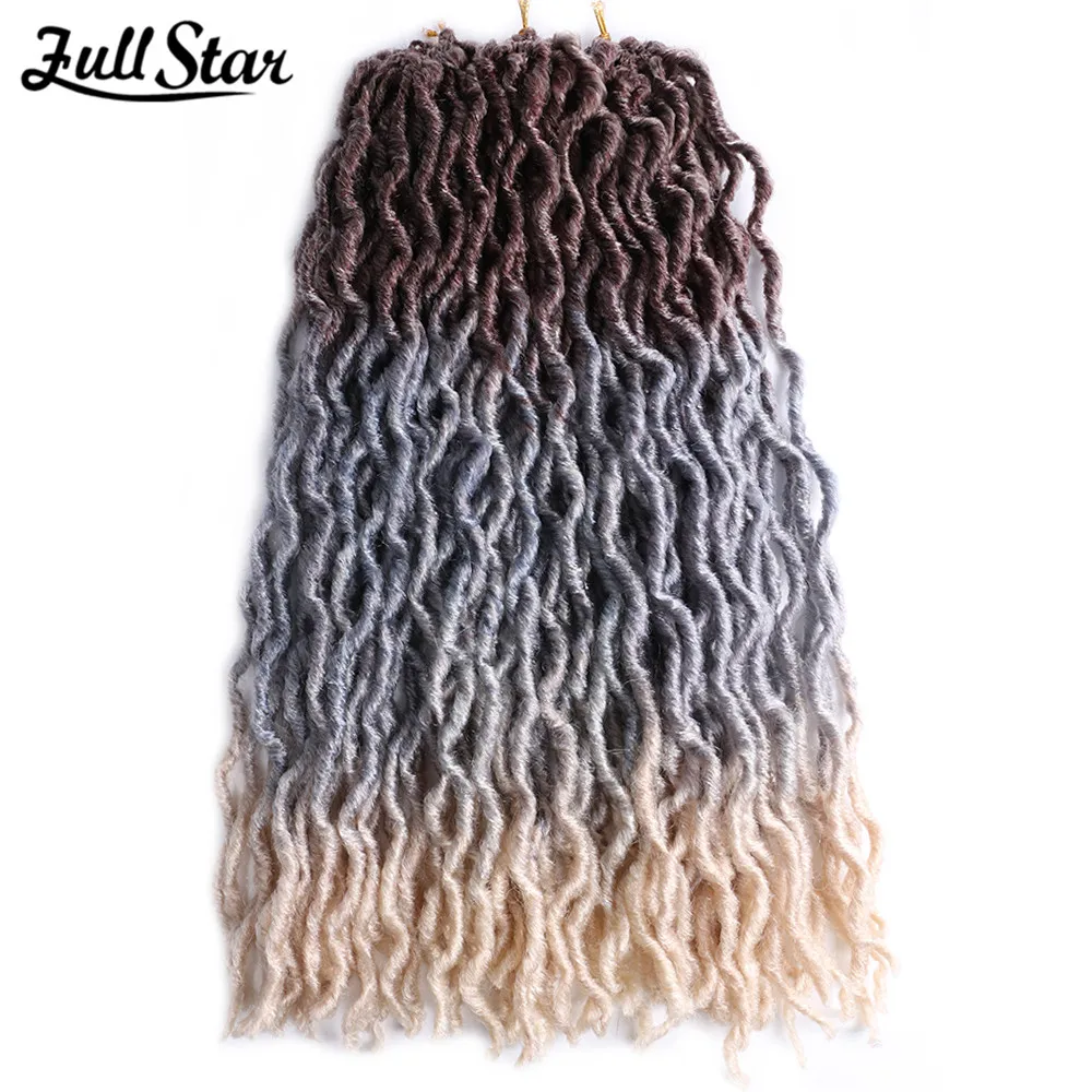 

Full Star Gypsy Faux Locs Crochet Synthetic Hair Strand Hook Braids African Brown Blue Blonde Green Color Dreadlocks for Woman