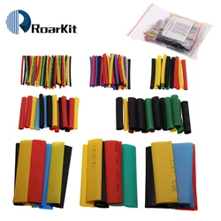164pcs/Set Polyolefin Shrinking Assorted Heat Shrink Tube Wire Cable Insulated Sleeving Tubing Set 2:1