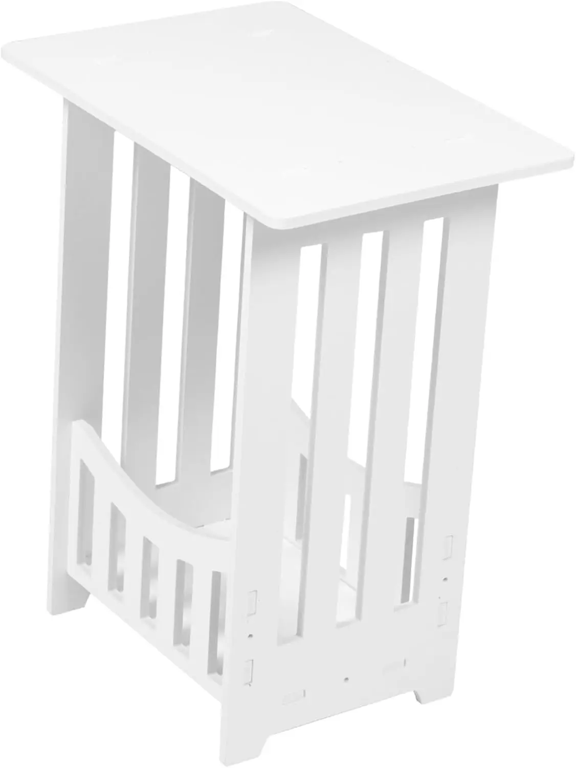 Small Desk Side Table Slim Table Bedroom Side Night Stands for Bedrooms Accent Bedside Decor Corner PVC Woo