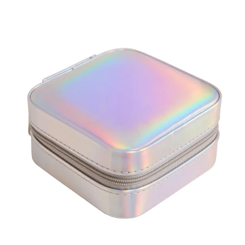 Jewelry Travel Case with Mirror,Small Travel Jewelry Organizer, Portable Jewelry Box Travel Mini Organizer Portable Display 4