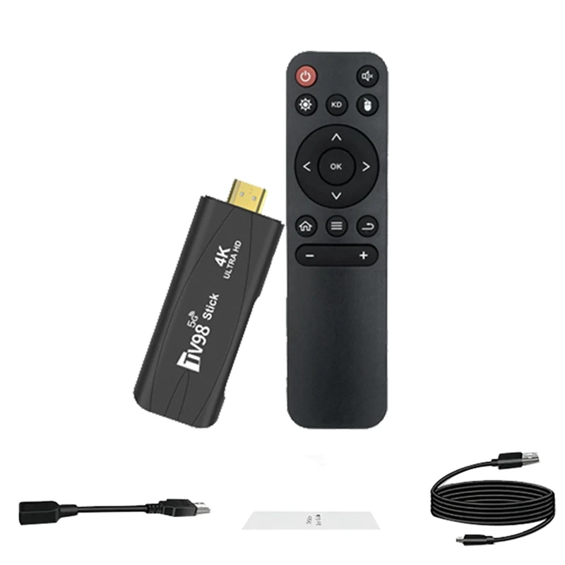 

TV98 TV Stick Android 12.1 4K HD 4+32G TV Box 2.4G 5G Dual Wifi Smart TV Box Media Player TV Receiver Andriod TV Stick