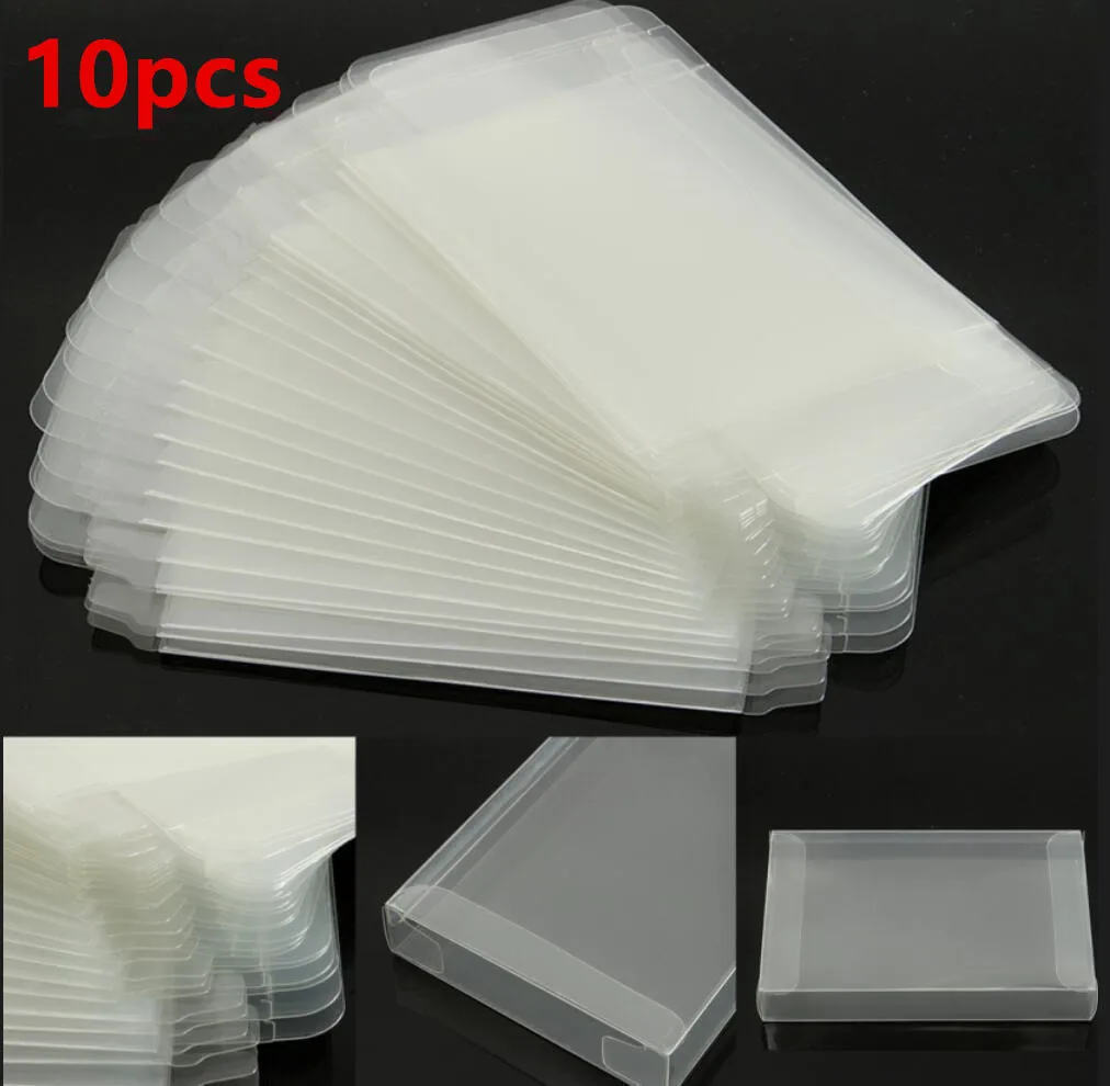 10Pcs Transparent Game Cartridge Cover Protector Case For Nintendo SNES/Super NES Accessories Clear PET Plastic Display Boxed