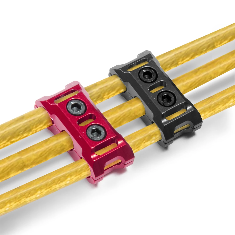 MIBIDAO Aluminum Alloy ESC Motor Cable Manager Wire Fixed Clamp Buckle Prevent Tangled Line Clip Tool for RC Climbing Model Car