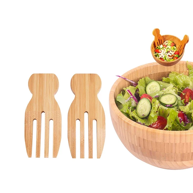 Bamboo Salad Mixing Tool 1