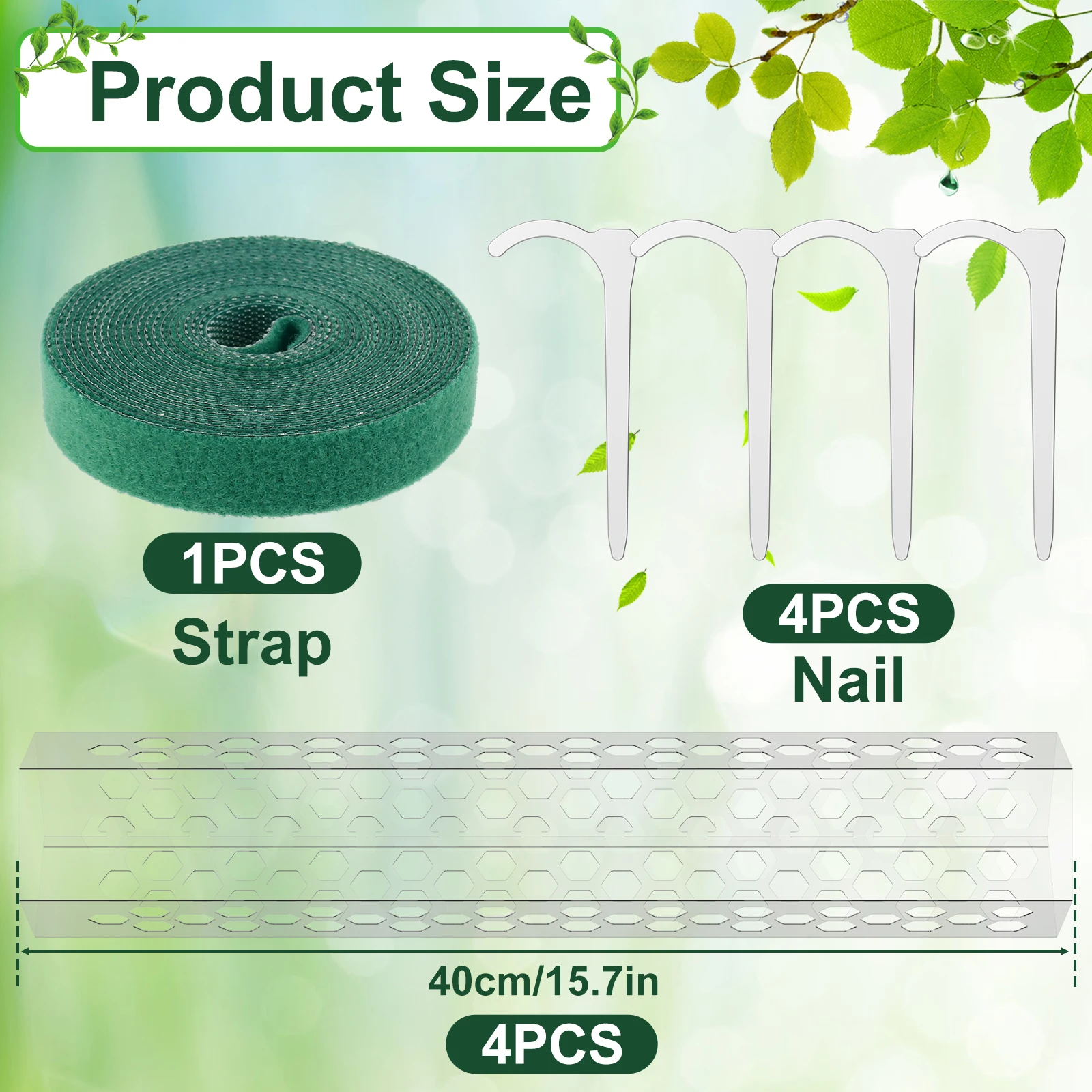 Plastic Plant Supports 4Pcs Moss Pole 15.7 Inch Reusable Plastic Plant Pole Stick Transparent Plant Support Weather Resistant Moss Stick for Garden