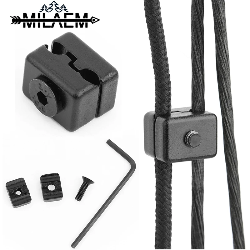 Archery Compound Bow Metal Rope Clamp Buckle Drop Away Arrow Rest Clamp Buckle Fix Clip Cable Fastener Clip Hunting Accessories