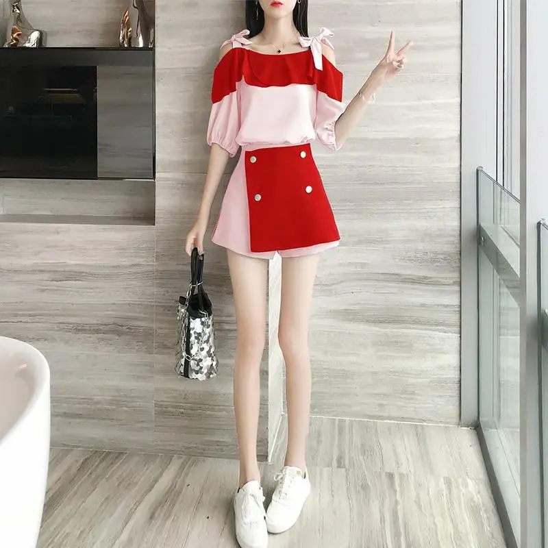 Spring and Summer 2023 New Fashion Trouser Skirt Set Westernized Dress Summer Dress Women's Spring Two Piece Set