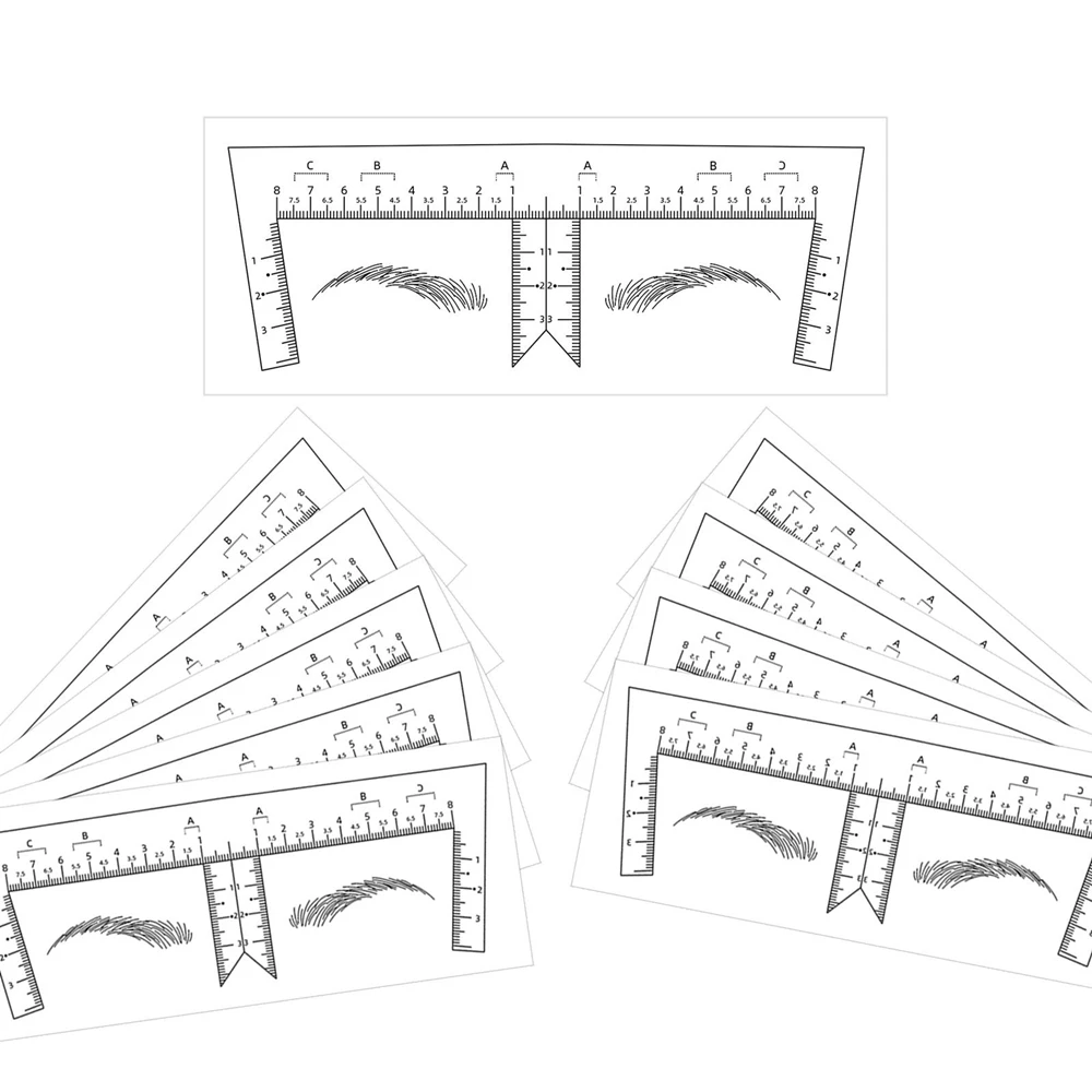 

20/50 шт., одноразовые тату-линейки для бровей