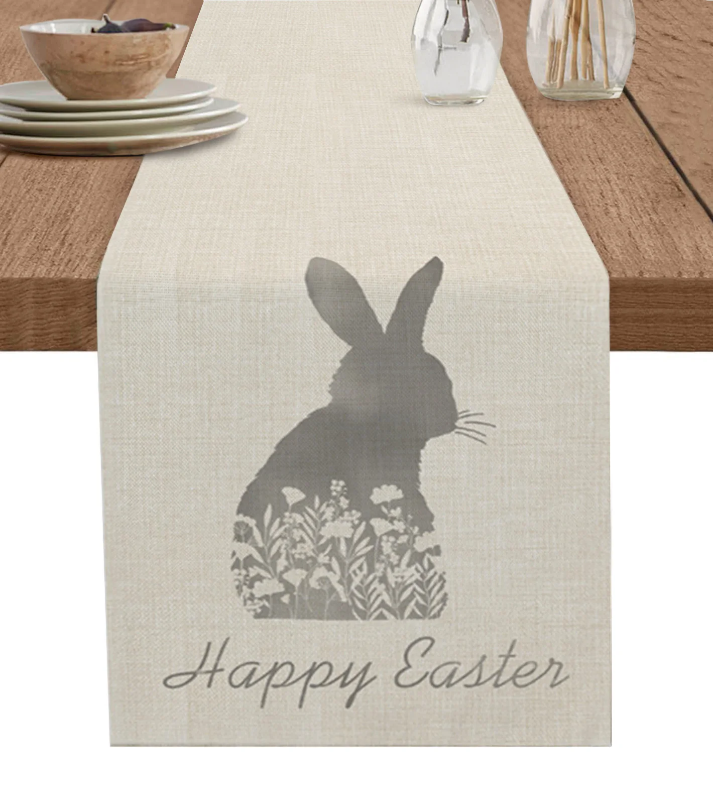 

Easter Bunny Flower Spring Table Runner Decoration Home Decor Dinner Table Decoration Table Decor