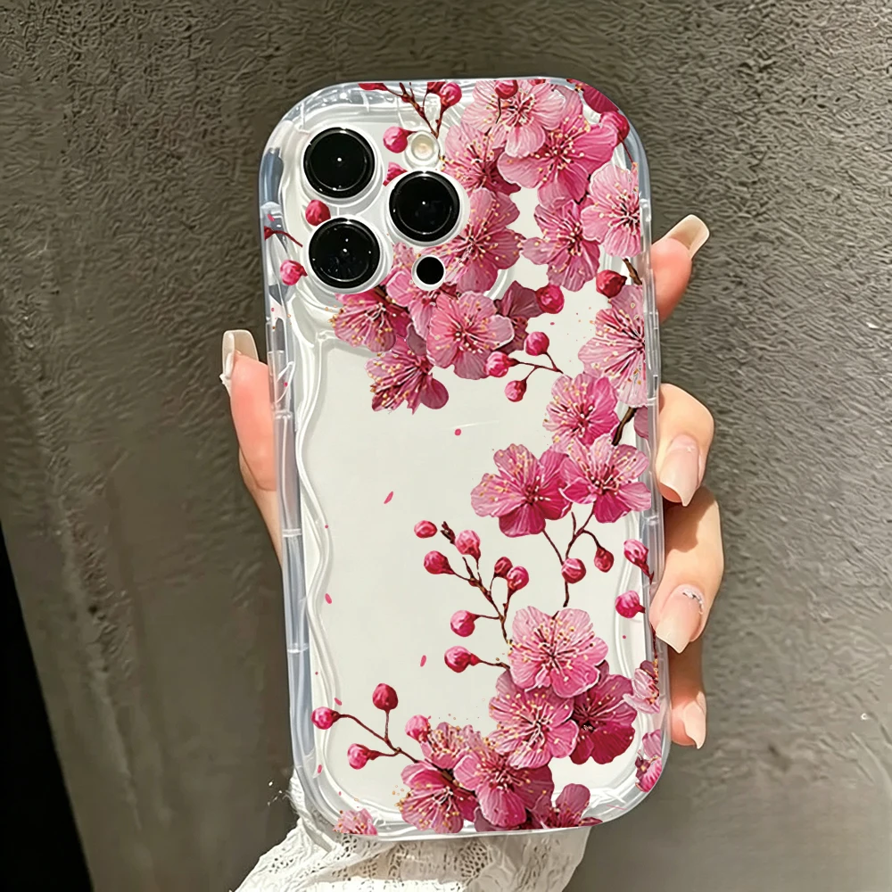 Oil Painting Pink Flower Phone Case Cover