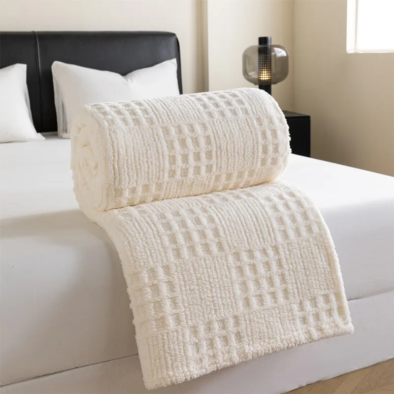 Waffle Jacquard Cotton Blanket 5